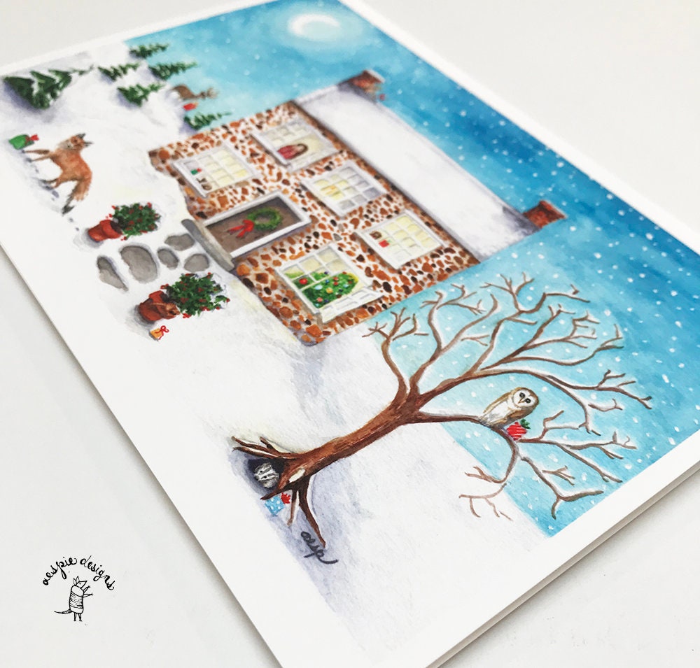 Night Before Christmas Holiday Cards (Set of 10) - Handmade