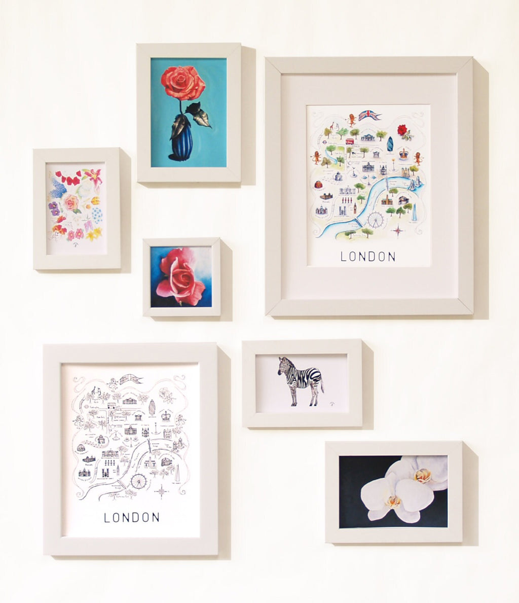 London City Map Art Print - Watercolor Illustration