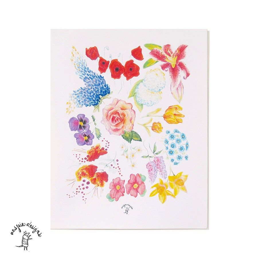 Botanical Flowers Art Print
